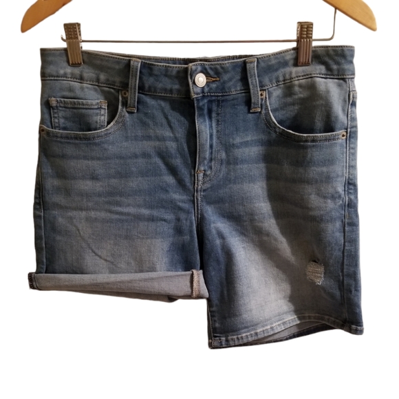 Lucky Brand Women's 29 The Roll Up Jean Shorts Blue NEW - Picture 2 of 8